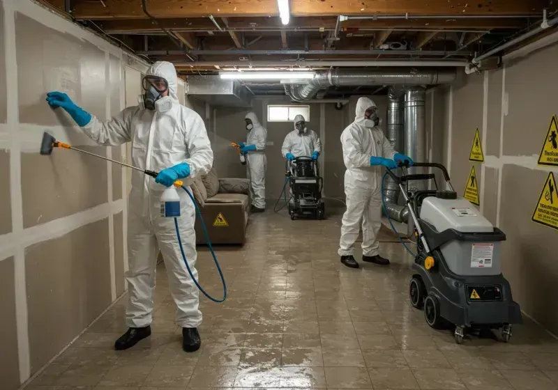 Basement Moisture Removal and Structural Drying process in Winfield, AL